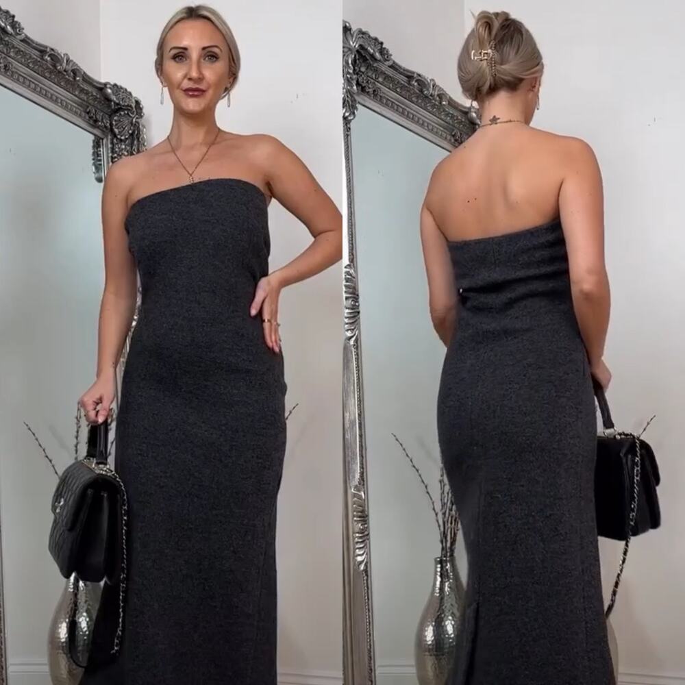 ZARA WOOL DRESS LIMITED EDITION GRAY